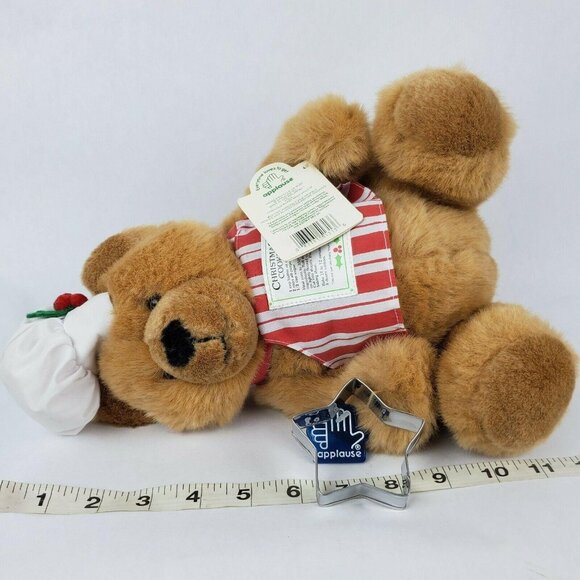 Vintage Applause Fabulous Baker Bear Spice 11 in Plush Christmas Cookie Cutter - Picture 12 of 12